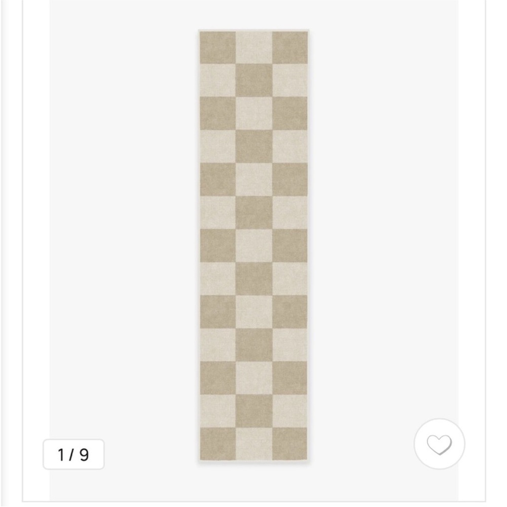 Ruggable Jaque Checkered Stone Runner Rug cover